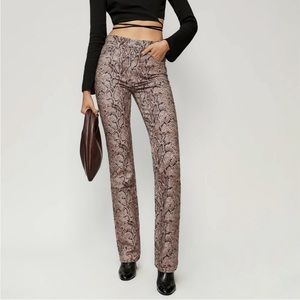 Reformation Peyton Snake Pants